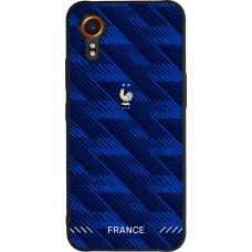 Coque Samsung Galaxy XCover 7 - Silicone rigide noir Maillot de football France 2026 personnalisable