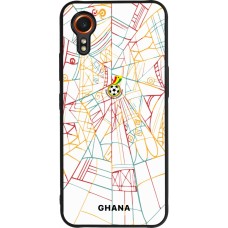 Coque Samsung Galaxy XCover 7 - Silicone rigide noir Maillot de football Ghana 2026 personnalisable