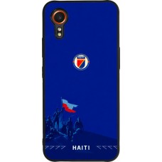 Coque Samsung Galaxy XCover 7 - Silicone rigide noir Maillot de football Haiti 2026 personnalisable