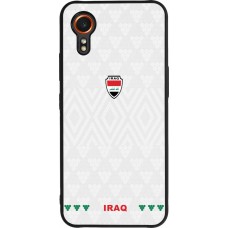 Coque Samsung Galaxy XCover 7 - Silicone rigide noir Maillot de football Irak 2026 personnalisable