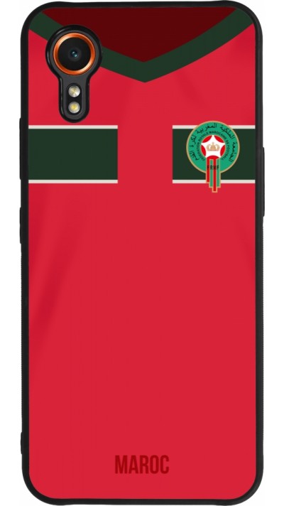 Samsung Galaxy XCover 7 Case Hülle - Silikon schwarz Marokko 2022 personalisierbares Fussballtrikot