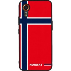 Coque Samsung Galaxy XCover 7 - Silicone rigide noir Maillot de football Norvège 2026 personnalisable
