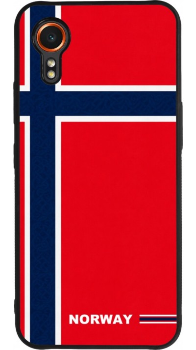Samsung Galaxy XCover 7 Case Hülle - Silikon schwarz Norwegen 2026 personalisierbares Fussballtrikot