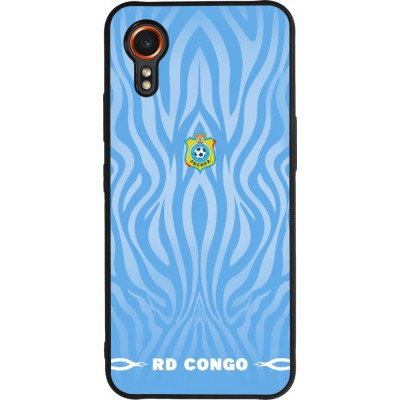 Samsung Galaxy XCover 7 Case Hülle - Silikon schwarz Demokratische Republik Kongo 2026 personalisierbares Fussballtrikot