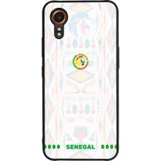 Coque Samsung Galaxy XCover 7 - Silicone rigide noir Maillot de football Sénégal 2026 personnalisable