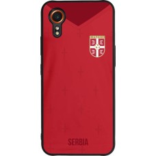 Samsung Galaxy XCover 7 Case Hülle - Silikon schwarz Serbien 2022 personalisierbares Fussballtrikot