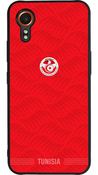 Samsung Galaxy XCover 7 Case Hülle - Silikon schwarz Tunesien 2026 personalisierbares Fussballtrikot