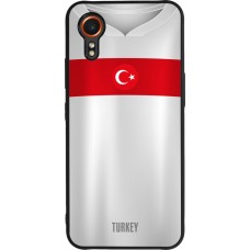 Coque Samsung Galaxy XCover 7 - Silicone rigide noir Maillot de football Turquie personnalisable