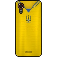 Coque Samsung Galaxy XCover 7 - Silicone rigide noir Maillot de football Ukraine