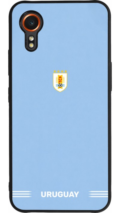 Samsung Galaxy XCover 7 Case Hülle - Silikon schwarz Uruguay 2026 personalisierbares Fussballtrikot