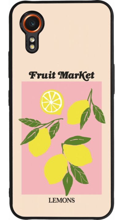 Coque Samsung Galaxy XCover 7 - Silicone rigide noir Fruit market lemons 2026