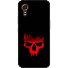 Coque Samsung Galaxy XCover 7 - Silicone rigide noir Halloween 2023 scary skull