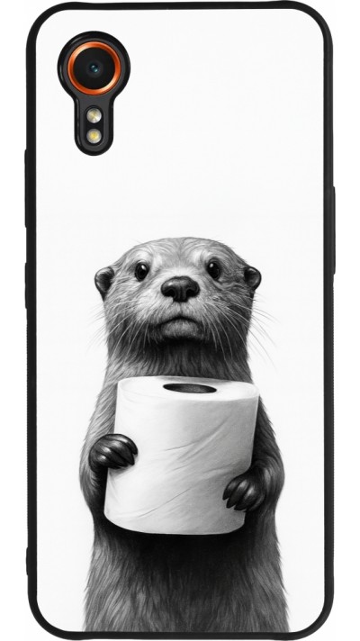 Samsung Galaxy XCover 7 Case Hülle - Silikon schwarz Otter Toilettenpapier