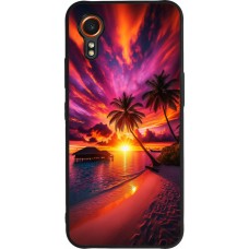 Coque Samsung Galaxy XCover 7 - Silicone rigide noir Maldives Dusk Bliss