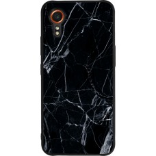 Coque Samsung Galaxy XCover 7 - Silicone rigide noir Marble Black 01