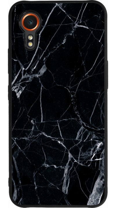 Coque Samsung Galaxy XCover 7 - Silicone rigide noir Marble Black 01