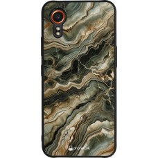 Samsung Galaxy XCover 7 Case Hülle - Silikon schwarz Oliv Marmor