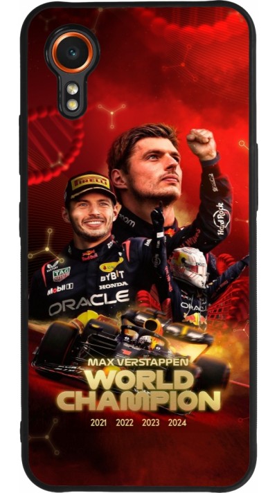 Coque Samsung Galaxy XCover 7 - Silicone rigide noir Max Verstappen Champion 2023