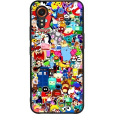 Coque Samsung Galaxy XCover 7 - Silicone rigide noir Mixed cartoons