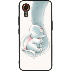 Coque Samsung Galaxy XCover 7 - Silicone rigide noir Mom 1903