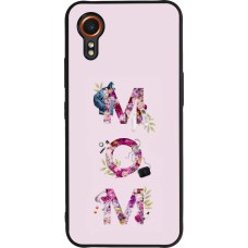 Coque Samsung Galaxy XCover 7 - Silicone rigide noir Mom 2024 girly mom