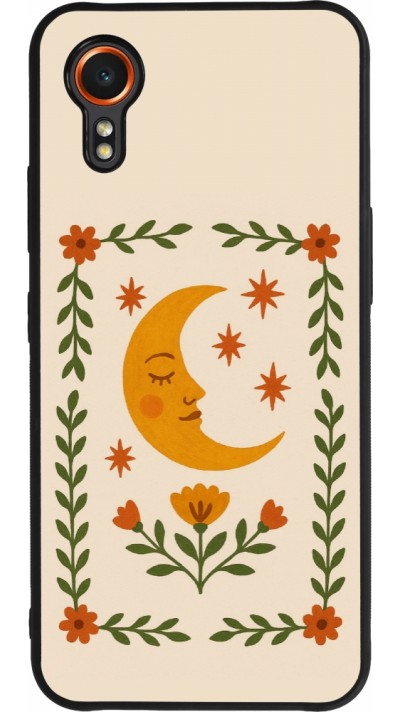 Coque Samsung Galaxy XCover 7 - Silicone rigide noir Half moon stamp 2026