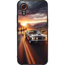 Coque Samsung Galaxy XCover 7 - Silicone rigide noir Mustang 69 Grand Canyon