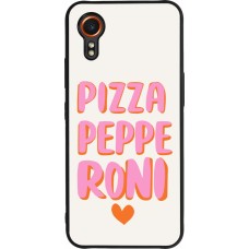 Coque Samsung Galaxy XCover 7 - Silicone rigide noir Pizza pepperoni 2026