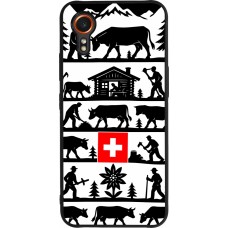 Coque Samsung Galaxy XCover 7 - Silicone rigide noir Poya Suisse 1