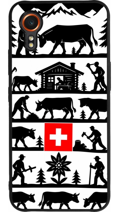 Coque Samsung Galaxy XCover 7 - Silicone rigide noir Poya Suisse 1