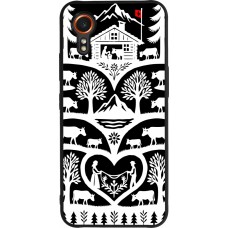 Coque Samsung Galaxy XCover 7 - Silicone rigide noir Poya Suisse 2 noir