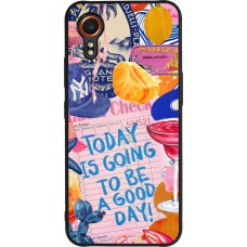 Coque Samsung Galaxy XCover 7 - Silicone rigide noir Preppy Today is Going to be a good day