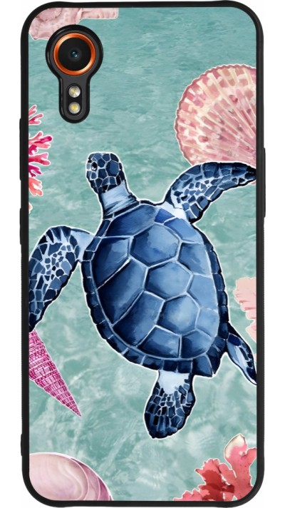 Coque Samsung Galaxy XCover 7 - Silicone rigide noir Preppy Turtle