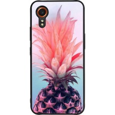 Samsung Galaxy XCover 7 Case Hülle - Silikon schwarz Purple Pink Pineapple