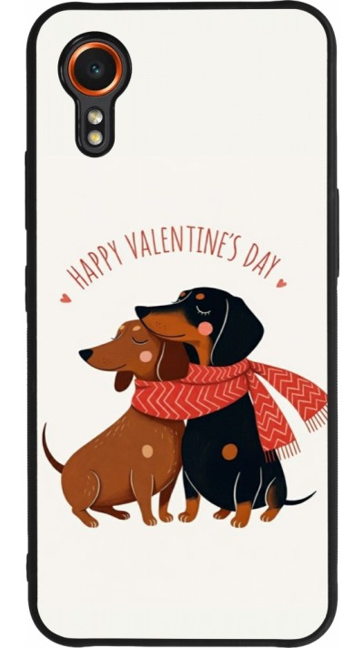 Coque Samsung Galaxy XCover 7 - Silicone rigide noir Saint Valentines Day 26 Happy Valentine