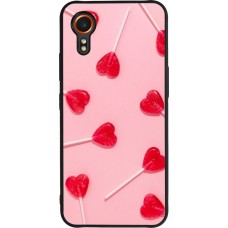 Coque Samsung Galaxy XCover 7 - Silicone rigide noir Saint Valentines Day 26 Lollipop