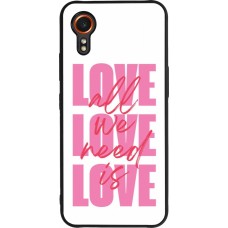 Coque Samsung Galaxy XCover 7 - Silicone rigide noir Saint Valentines Day 26 Love all we need is