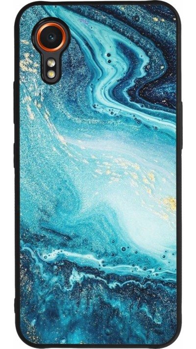Coque Samsung Galaxy XCover 7 - Silicone rigide noir Sea Foam Blue