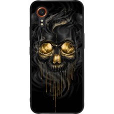 Coque Samsung Galaxy XCover 7 - Silicone rigide noir Skull 02