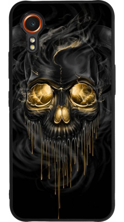 Coque Samsung Galaxy XCover 7 - Silicone rigide noir Skull 02