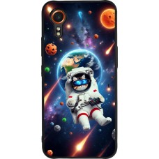 Coque Samsung Galaxy XCover 7 - Silicone rigide noir VR SpaceCat Odyssey