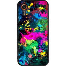 Samsung Galaxy XCover 7 Case Hülle - Silikon schwarz Splash paint