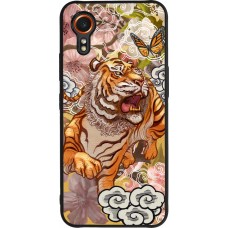 Coque Samsung Galaxy XCover 7 - Silicone rigide noir Spring 23 japanese tiger