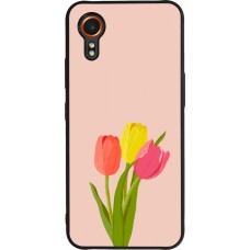 Coque Samsung Galaxy XCover 7 - Silicone rigide noir Spring 23 tulip trio