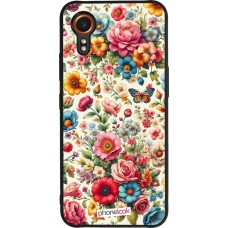 Samsung Galaxy XCover 7 Case Hülle - Silikon schwarz Spring 25 fruehling bluetend