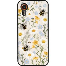 Samsung Galaxy XCover 7 Case Hülle - Silikon schwarz Pattern bees Spring 2026