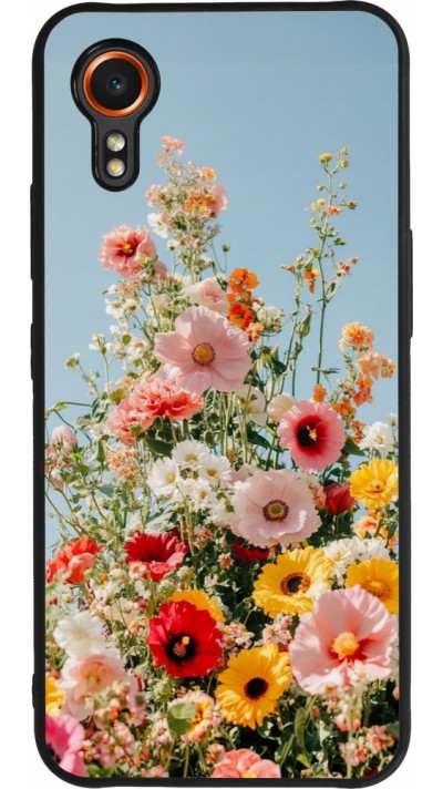 Samsung Galaxy XCover 7 Case Hülle - Silikon schwarz Spring flowers Spring 2026