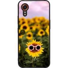 Samsung Galaxy XCover 7 Case Hülle - Silikon schwarz Sunflower with glasses Spring 2026