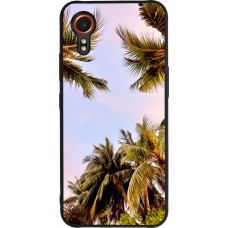 Coque Samsung Galaxy XCover 7 - Silicone rigide noir Summer 2023 palm tree vibe