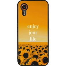 Coque Samsung Galaxy XCover 7 - Silicone rigide noir Summer 2025 Enjoy your life